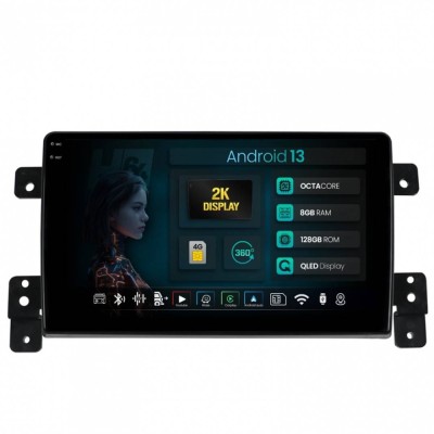 Navigatie 2K Suzuki Grand Vitara (2005-2015) 8GB RAM Android 13 Octacore Slot Sim 4G DSP GPS Wi-FI Carplay Android Auto USB Bluetooth Waze Touchscreen foto