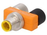 Adaptor T M12 tată la M12 mamă x2 pentru DeviceNet/CANopen