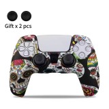 Husa silicon controller ps5, pentru joystick, 2 thumb grip, Orchid