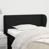 Gossi tablie de pat cu aripioare negru 103x23x78/88 cm textil