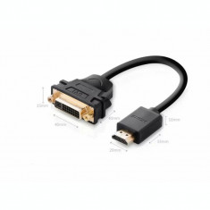 Cablu video Ugreen HDMI la DVI 0.2m negru 20136 foto