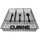 Suport organizare tacamuri Cuisine, 32 x 26 x 4cm, metal, negru