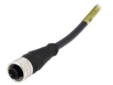 Conector M12 mamă Micro-Change, 4 pini, IP67, 5m cablu