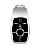 Husa de protectie premium pentru cheie auto Mercedes Benz, Elegance Luxury Cover Key, Silver, MyStyle&reg;