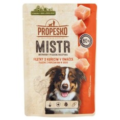 Propesko MISTR Dog pentru caini pui in sos 85 g foto