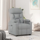 vidaXL Fotoliu rabatabil electric, gri deschis, textil 3098815