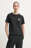 Converse tricou din bumbac femei, culoarea negru, 10027570-A02