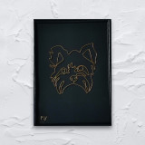 Tablou catel Terrier, 18&times;24 cm