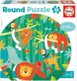 Puzzle 28 piese rotund The Jungle, Educa