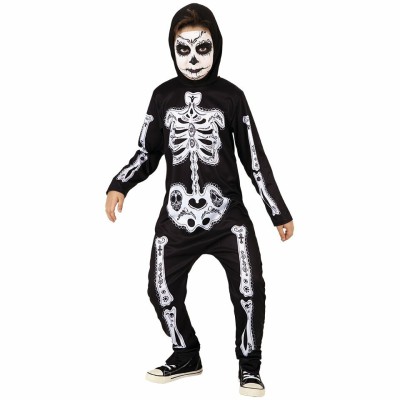 Costum de carnaval - Schelet fermecator L (8-10 ani/max 147cm) foto