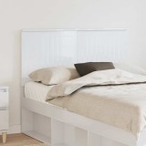 vidaXL Tăblie cap cu headboard Alb Lucios 135 cm Lemn compozit 887774