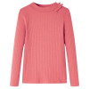 Tricou pentru copii cu mâneci lungi, roz antichizat, 140, vidaXL