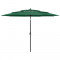 Umbrela de soare 3 niveluri, stalp de aluminiu, verde, 3 m GartenMobel Dekor