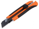 Cuțit universal 25mm cu dispozitiv de blocare lamă BLACK TIGER