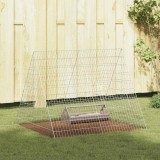 Cumpara ieftin Cusca pentru pui Argintiu 110 x 100 x 85 cm Otel Galvanizat