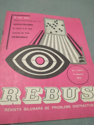 REVISTA REBUS NR.1 /5 IANUARIE 1974 foto