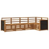 vidaXL Set canapea sectională 4 pcs natural Lemn Solid de Acacia 3384340
