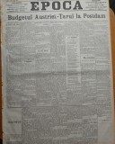 Ziarul Epoca, 29 octombrie 1899 ; Bugetul Austriei - Tarul la Potsdam