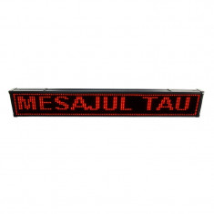 Reclama luminoasa de exterior, 100 x 40 cm, LED, text personalizat, Rosu