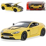 Macheta Aston Martin V12 Vantage S galben 1:24 replica metal usi capota deschise