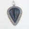 Superb pandantiv vintage manufacturat din argint si onix - art deco