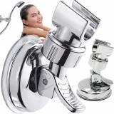 Cumpara ieftin Suport Para Dus cu Ventuza DexXer, ABS, Montare Fara Gaurire, Argintiu