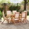 vidaXL Set mobilier de grădină, 7 piese, lemn masiv acacia/textilenă 3279270