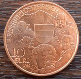 (M1957) MONEDA AUSTRIA - 10 EURO 2016 CUPRU, STARE FOARTE BUNA