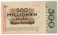 Bancnote rare Germania -500 milioane Marci 1923 foto