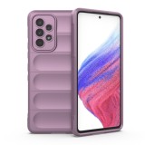 Husa pentru samsung galaxy a53 5g, antisoc, margini striatii, magic shield, purple