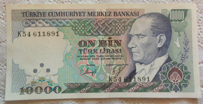Bancnota 10000 LIRE - TURCIA, anul 1970 *cod 891 B = UNC foto