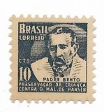 Brazilia - Timbru taxe postale - Parintele Bento Dias Pacheco, 1963 - 10 cts, neobliterat