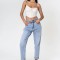 Blugi dama Mom Fit Nina Carter albastru deschis P502-23 M7