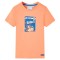 Tricou pentru copii cu m&acirc;neci scurte, portocaliu neon, 128 11852