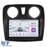 Navigatie Dedicata Android Dacia Logan Sandero (2012-2020), 9Inch, 4Gb Ram, 64Gb Stocare, Bluetooth, WiFi, Carplay Performance AutoTuning