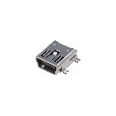 Conector USB B mini, {{Montare mecanica}}, ADAM TECH - MUSB-B5-S-RA-TSMT-CS1