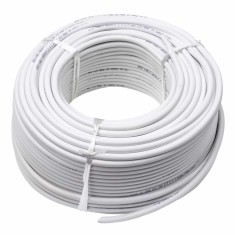 Cablu electric simplu 3x2.5 mm, 100 m, alb, pentru interior si exterior