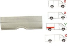 Aripa spate Mercedes Sprinter 209-524, 07.2006-10.2013, Vw Crafter (2e), 12.2005-, Dreapta, Spate, Spatiul De Incarcare L = 4300 Mm, Pana La Geam,