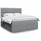 VidaXL Pat continental, gri deschis, 180x200 cm, material textil 3292142
