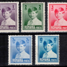 Romania 1930, LP 83, Mihai I format mic, uzuale, seria, MNH LUX!