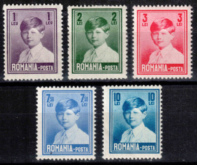 Romania 1930, LP 83, Mihai I format mic, uzuale, seria, MNH LUX! foto