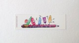 Semn de carte - Creioane colorate | Ana-Maria Galeteanu Ilustrator