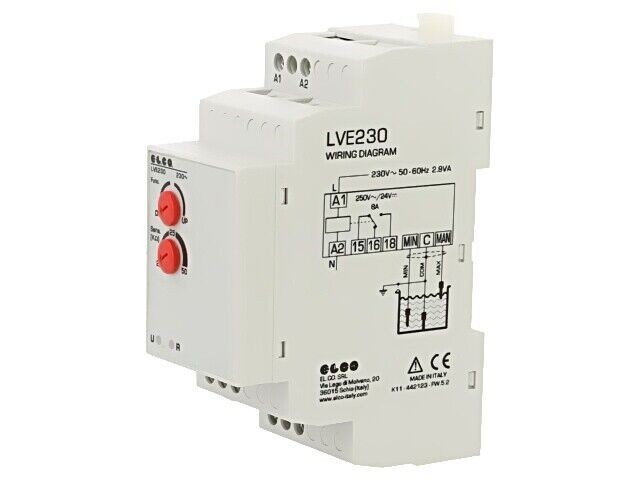 Releu Monitorizare Nivel 230VAC IP40 8A