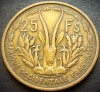 Moneda exotica 25 FRANCI - AFRICA OCCIDENTALA, anul 1956 * cod 4312