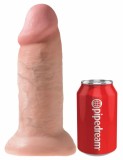 Dildo Clasic Cu Ventuza King Cock Chubby, Natural, 25 cm