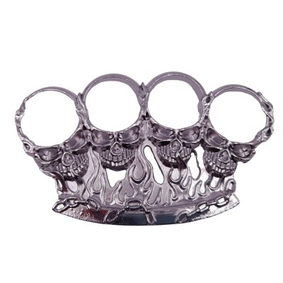 Rozeta de autoaparare DEPOX&amp;reg;, model Skull Crushing, 0.5 cm, argintiu foto