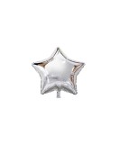 Balon din folie in forma de Stea, argintie, 45cm