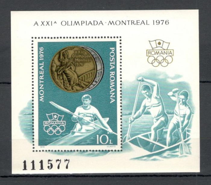Romania.1976 Medalii olimpice MONTREAL-Bl. YR.618