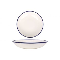 Rinart Farfurie ad&acirc;ncă - Blue Edge - Porţelan - 25 cm (1300cc) - set de 6