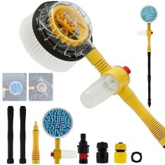 Perie Rotativă pentru Spălare Auto APF&reg; &ndash; Spumare Automată, M&acirc;ner Lung 100cm, Curățare 360&deg;, Presiune Ridicată